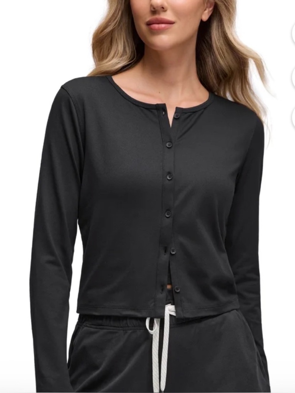 NEW CRZ Yoga Cloud Jersey lightweight button down cardigan